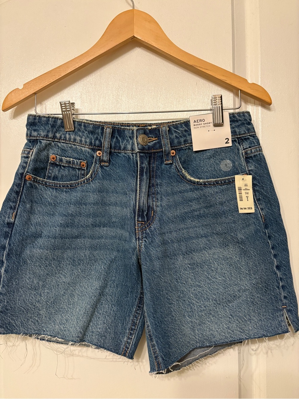 AERO High-Rise Blue Denim Jean Shorts